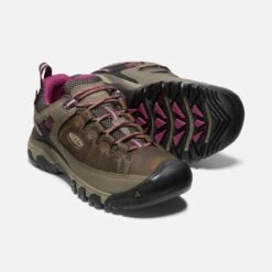 Keen Women's Targhee III Waterproof Hiking Shoe - Weiss/Boysenberry- Regular (B) -Sports Store 1018177 PPS PDP