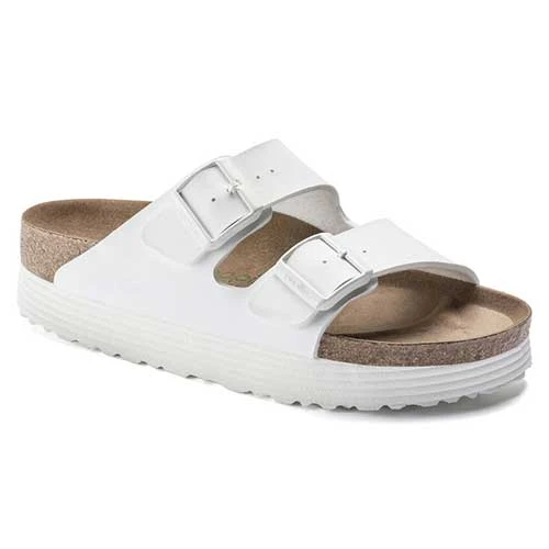 Birkenstock Arizona Platform Vegan - White- Medium/Narrow 3 Birkenstock Arizona Platform Vegan - White- Medium/Narrow