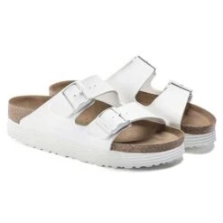 Birkenstock Arizona Platform Vegan - White- Medium/Narrow 13 Birkenstock Arizona Platform Vegan - White- Medium/Narrow -Sports Store 1018581 pair