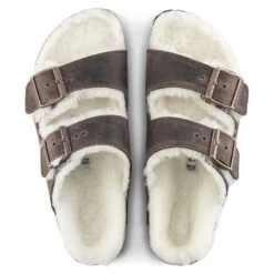 Birkenstock Arizona Shearling Sandal - Habana Natural- Medium/Narrow -Sports Store 1021049 top