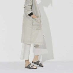 Birkenstock Arizona Shearling Sandals - Iron Natural- Medium/Narrow -Sports Store 1021067 f look f