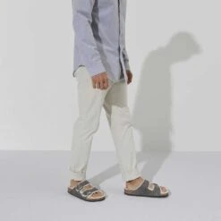 Birkenstock Arizona Shearling Sandals - Iron Natural- Medium/Narrow -Sports Store 1021067 f look m