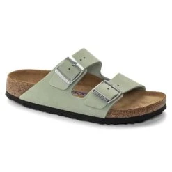 Birkenstock Women's Arizona Nubuck - Matcha- Medium/Narrow