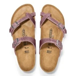 Birkenstock Women's Mayari Oiled Leather Sandal - Lavender - Regular/Wide -Sports Store 1025053 top