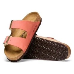 Birkenstock Women's Arizona Nubuck Sandal - Mars/Sandcastle - Regular (B) -Sports Store 1025757 sole