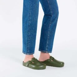 Birkenstock Women's Boston EVA Clog - Khaki - Medium/Narrow (B) -Sports Store 1026215 f look m