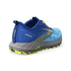 BROOKS Men's Cascadia 17 Trail Running Shoe - Blue/Surf The Web/Sulphur - Regular (D) -Sports Store 110403 416 H Cascadia 17