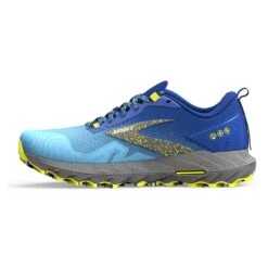 BROOKS Men's Cascadia 17 Trail Running Shoe - Blue/Surf The Web/Sulphur - Regular (D) -Sports Store 110403 416 M Cascadia 17