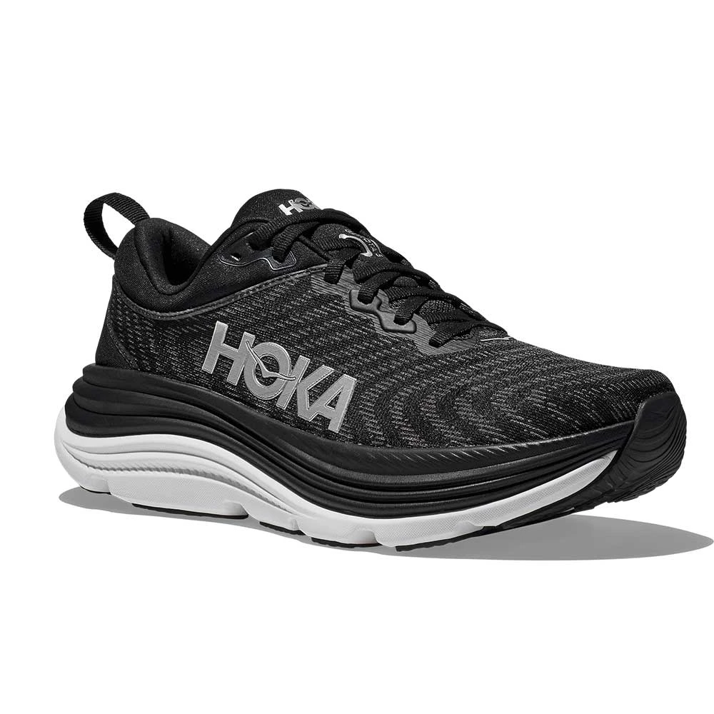 Hoka Men's Gaviota 5 Running Shoe - Black/White - Wide (2E) 4 Hoka Men's Gaviota 5 Running Shoe - Black/White - Wide (2E) - Image 2