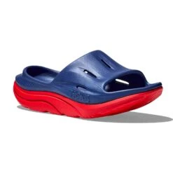 Hoka Unisex Ora Recovery Slide 3 - Bellwether Blue/Red Alert - Regular (D) -Sports Store 1135061 BBRA 6