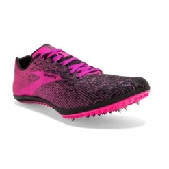 BROOKS Women's Mach 19 Track Spike - Black/Hollyhock/Pink- Regular (B) 10 BROOKS Women's Mach 19 Track Spike - Black/Hollyhock/Pink- Regular (B) -Sports Store 120311 063 A Mach 19