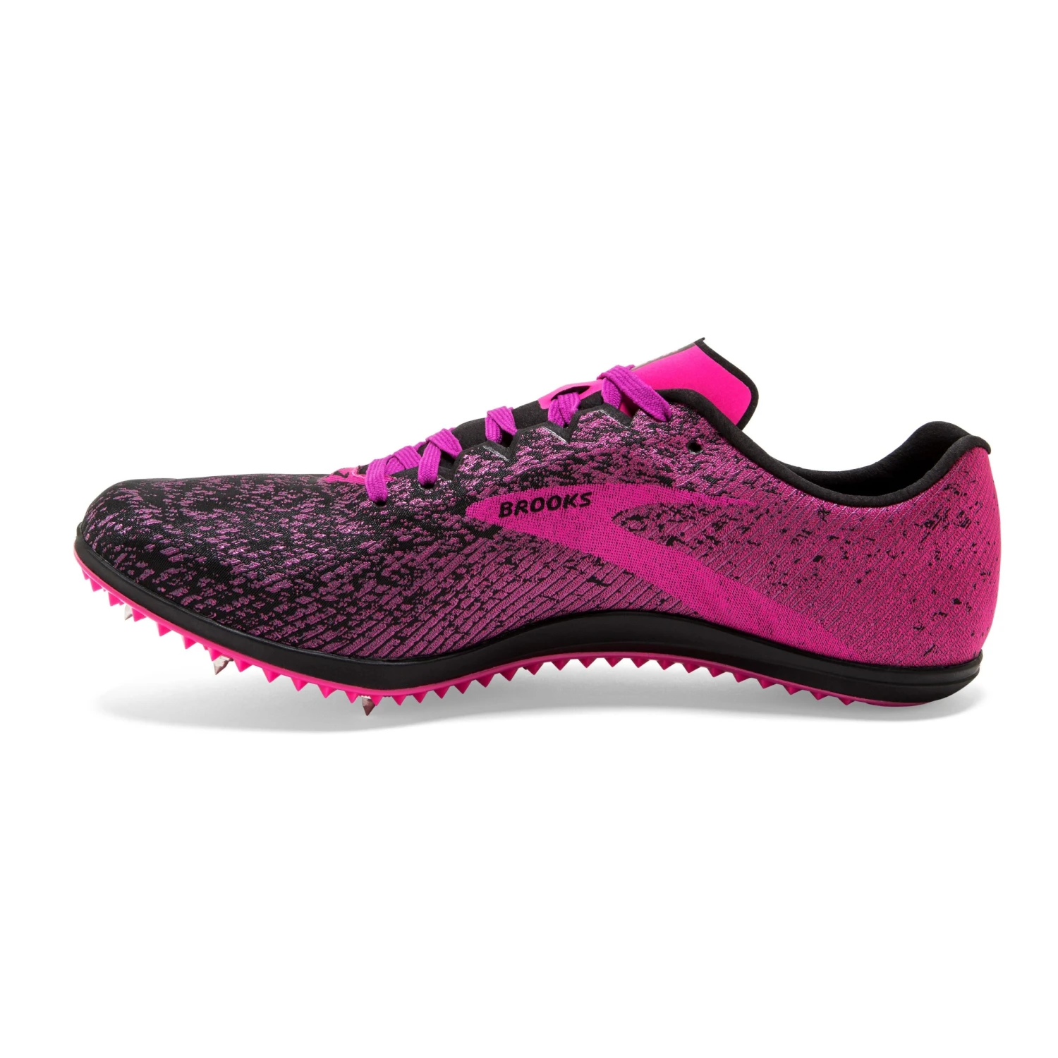 BROOKS Women's Mach 19 Track Spike - Black/Hollyhock/Pink- Regular (B) 4 BROOKS Women's Mach 19 Track Spike - Black/Hollyhock/Pink- Regular (B) - Image 2