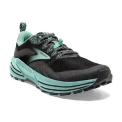 BROOKS Women's Cascadia 16 Trail Running Shoes - Black/Ebony/Yucca - Regular (B) -Sports Store 120363 049 A Cascadia 16