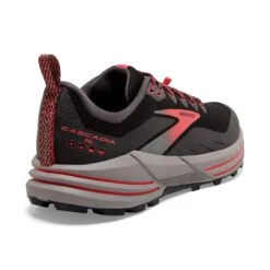 BROOKS Women's Cascadia 16 GoreTEX Trail Running Shoe - Black/Blackened Pearl/Coral - Regular (B) -Sports Store 120364 071 H Cascadia 16 GTX
