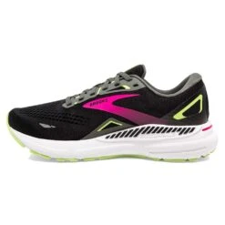 BROOKS Women's Adrenaline GTS 23 Running Shoe - Black/Gunmetal/Sharp Green- Wide (D) -Sports Store 120381 037 M Adrenaline GTS 23