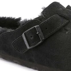 Birkenstock Boston Shearling Black Suede Leather- Regular/Wide -Sports Store 259883 detail 1 1