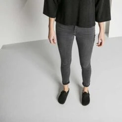 Birkenstock Boston Shearling Black Suede Leather- Regular/Wide -Sports Store 259883 f look f 1