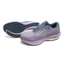 Mizuno Women's Wave Inspire 19 Running Shoe- Wisteria/China Blue- Regular (B) -Sports Store 411398 6BCL 99