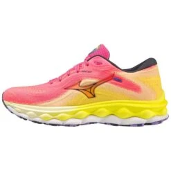 Mizuno Women's Wave Sky 7 Running Shoe - High/Vis Pink/Ombre Blue - Regular (B) 14 Mizuno Women's Wave Sky 7 Running Shoe - High/Vis Pink/Ombre Blue - Regular (B) -Sports Store 411413 1VRE