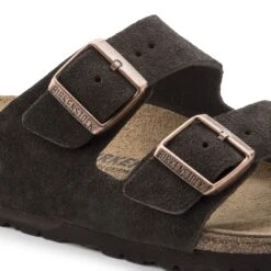 Birkenstock Arizona Mocha Suede Leather Sandal- Regular/Wide -Sports Store 51903 detail 1