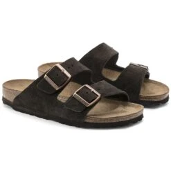 Birkenstock Arizona Mocha Suede Leather Sandal- Regular/Wide -Sports Store 51903 pair
