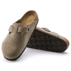 Birkenstock Boston Soft Footbed Taupe Suede- Regular/Wide -Sports Store 560771 sole bost tau