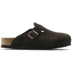 Birkenstock Boston Soft Footbed Mocha Suede- Regular/Wide -Sports Store 660461 side bost b