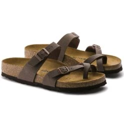 Birkenstock Mayari Suede Mocha Birko-Flor® Nubuck Sandal- Regular/Wide -Sports Store 71063 pair