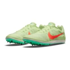 Nike Unisex Zoom Rival D Track Spike - Barely Volt/Hyper Orange/Dynamic Turq - Regular (D) -Sports Store 907566 700 PHCFH001 1500 1