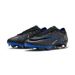 Nike Zoom Mercurial Vapor 15 Elite FG Soccer Cleat- Black/Chrome-Hyper Blue- Regular (D) -Sports Store AURORA DJ4978 040 PHCFH001 2000