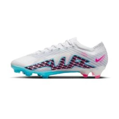 Nike Unisex Zoom Mercurial Vapor 15 Elite FG Soccer Cleats - White/Baltic Blue/Pink Blast - Regular (D) -Sports Store AURORA DJ4978 146 PHSLH001 2000