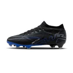 Nike Zoom Mercurial Vapor 15 Pro FG Soccer Cleat- Black/Chrome-Hyper Blue- Regular (D) -Sports Store AURORA DJ5603 040 PHSLH000 2000