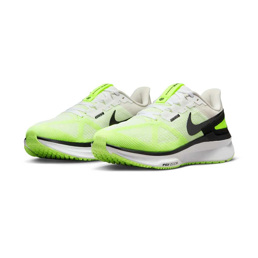 Men's Nike Air Zoom Structure 25 Running Shoe - White/Black-Volt-Phantom- Regular (D) 4 Men's Nike Air Zoom Structure 25 Running Shoe - White/Black-Volt-Phantom- Regular (D) - Image 2