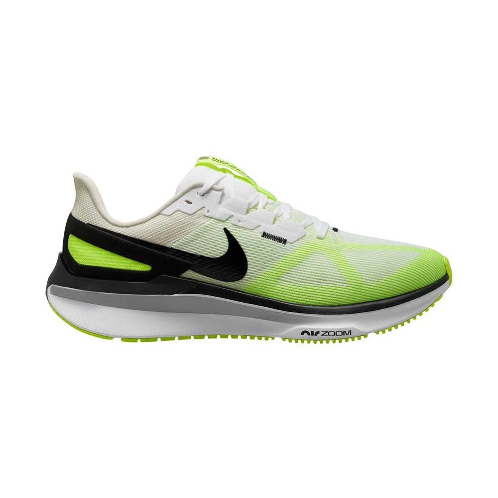 Men's Nike Air Zoom Structure 25 Running Shoe - White/Black-Volt-Phantom- Regular (D) 3 Men's Nike Air Zoom Structure 25 Running Shoe - White/Black-Volt-Phantom- Regular (D)