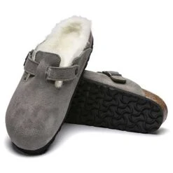 Birkenstock Boston Shearling - Stone - Regular/Wide -Sports Store BostonShearling Stone 2