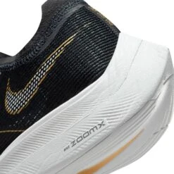 Nike Women's ZoomX Vaporfly Next % 2 Racing Shoe - Black/White/Metallic Gold Coin - Regular (B) -Sports Store CU4123 001 PHSYD002 1500