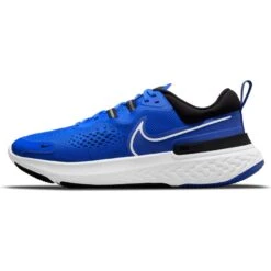Men's Nike React Miler 2 Running Shoe - Hyper Royal/White/Black - Regular (D) -Sports Store CW7121 401 PHSLH000 JPG HEI 875 WID 875