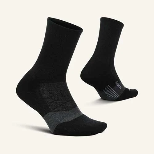 Feetures Unisex Merino 10 Cushion Mini Crew - Charcoal 4 Feetures Unisex Merino 10 Cushion Mini Crew - Charcoal - Image 2