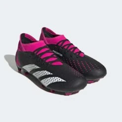 ADIDAS Unisex Predator Accuracy .3 FG Soccer Shoe - Core Black/Ftwr White/Team Shock Pink 2 - Regular (D) 15 ADIDAS Unisex Predator Accuracy .3 FG Soccer Shoe - Core Black/Ftwr White/Team Shock Pink 2 - Regular (D) -Sports Store GW4589 pair
