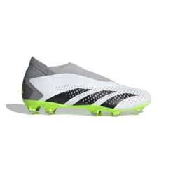 ADIDAS Unisex Predator Accuracy .3 Laceless FG - Cloud White/ Core Black / Lucid Lemon- Regular (D)