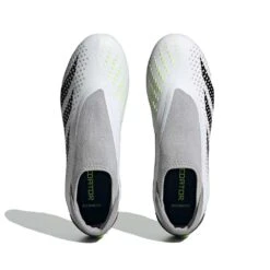 ADIDAS Unisex Predator Accuracy .3 Laceless FG - Cloud White/ Core Black / Lucid Lemon- Regular (D) -Sports Store GZ0021 02 standard