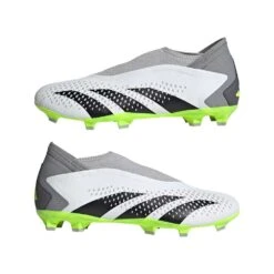 ADIDAS Unisex Predator Accuracy .3 Laceless FG - Cloud White/ Core Black / Lucid Lemon- Regular (D) -Sports Store GZ0021 09 standard