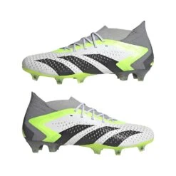 Unisex Adidas Predator Accuracy.1 FG Soccer Shoes - Ftwwht,Cblack,Luclem - Regular (D) -Sports Store GZ0035 11 FOOTWEAR Photography Mirrored Pair View white 86827
