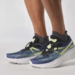 Salomon Men's Aero Blaze Running Shoe- Blue Ashes/Sunny Lime/Dark Sapphire- Regular (D) -Sports Store L47049200 7481c5f43c36e4a91ce83cf343a3c47e