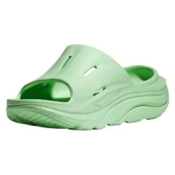 Hoka Unisex Ora Recovery Slide 3 - Lime Glow/Lime Glow - Regular (D) -Sports Store LIGLLIGL D4