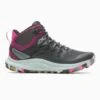 Merrell Women's Antora 3 Mid Waterproof Boot - Black/Fuchsia - Regular (B) -Sports Store MRLW J067582 020722 S23 000