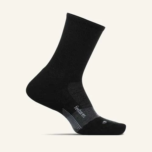 Feetures Unisex Merino 10 Cushion Mini Crew - Charcoal 3 Feetures Unisex Merino 10 Cushion Mini Crew - Charcoal