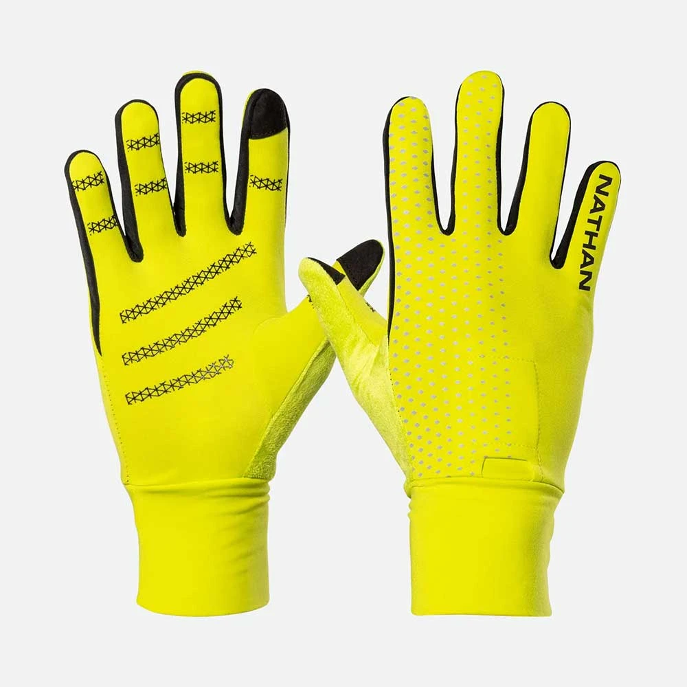 Nathan HyperNight Reflective Glove - Hi Vis Yellow/Geo Print 5 Nathan HyperNight Reflective Glove - Hi Vis Yellow/Geo Print - Image 3