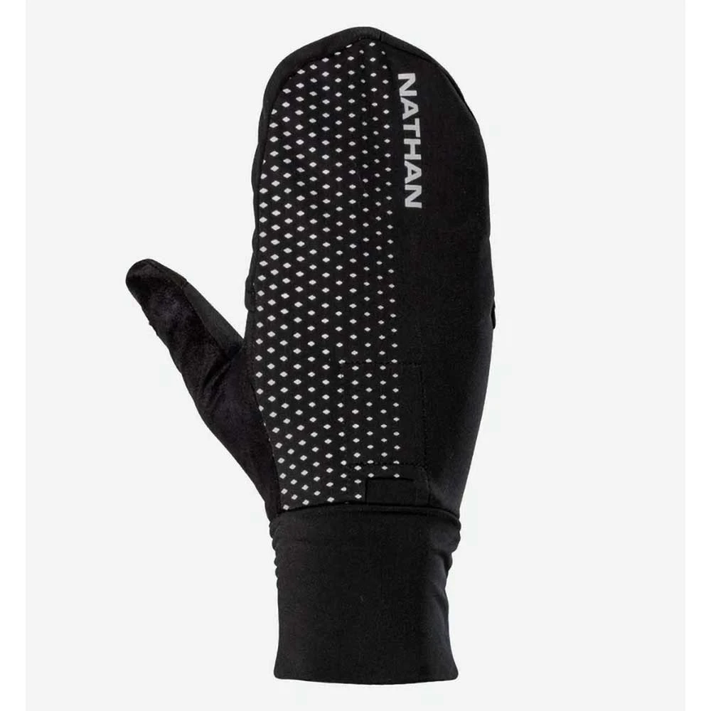 Nathan HyperNight Reflective Convertible Mitt - Black/Geo Print 3 Nathan HyperNight Reflective Convertible Mitt - Black/Geo Print