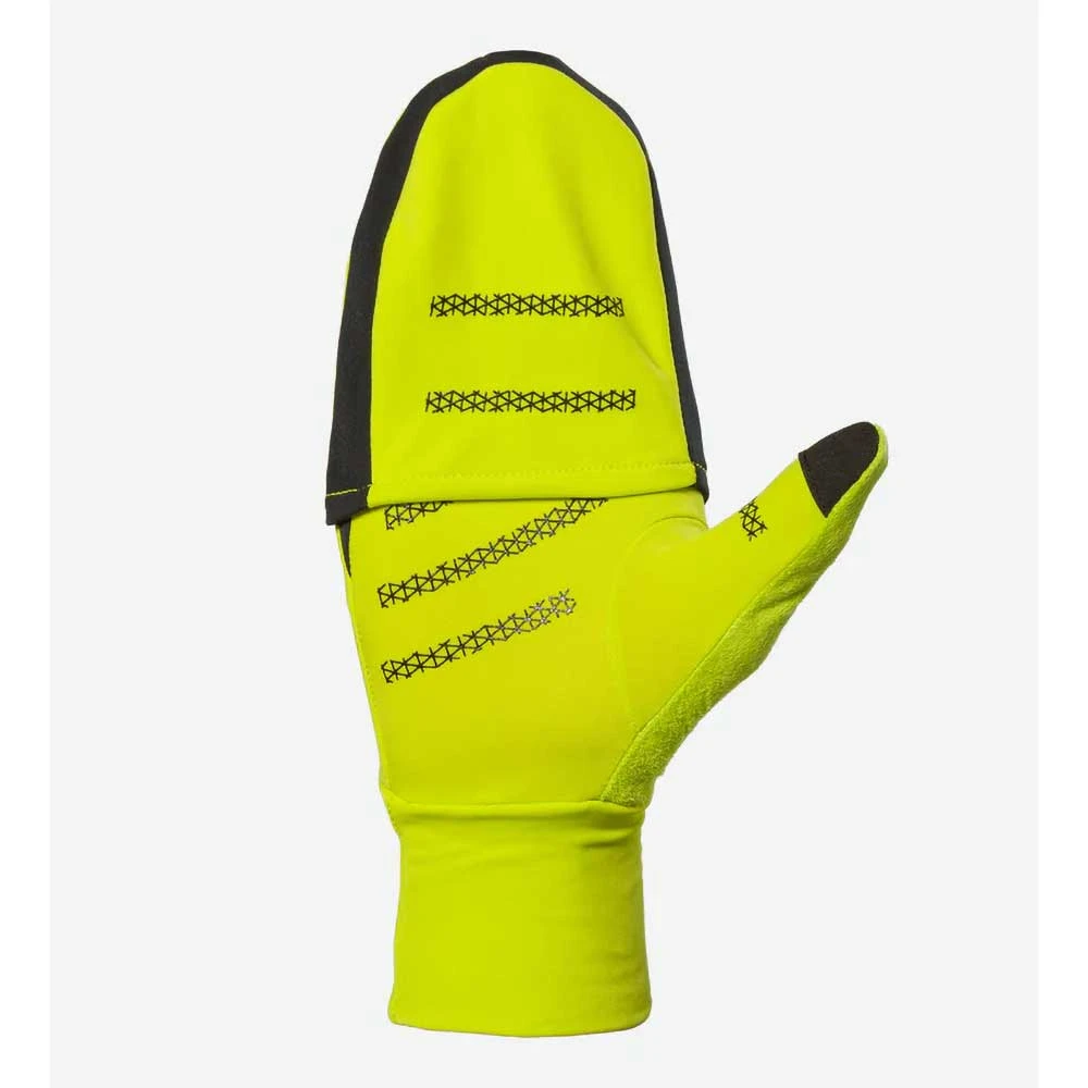 Nathan HyperNight Reflective Convertible Mitt - Hi Vis Yellow/Geo Print 4 Nathan HyperNight Reflective Convertible Mitt - Hi Vis Yellow/Geo Print - Image 2